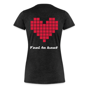 Frauen "feel the beat" T-Shirt - Anthrazit