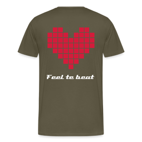 Männer "Feel the beat" T-Shirt - Khaki