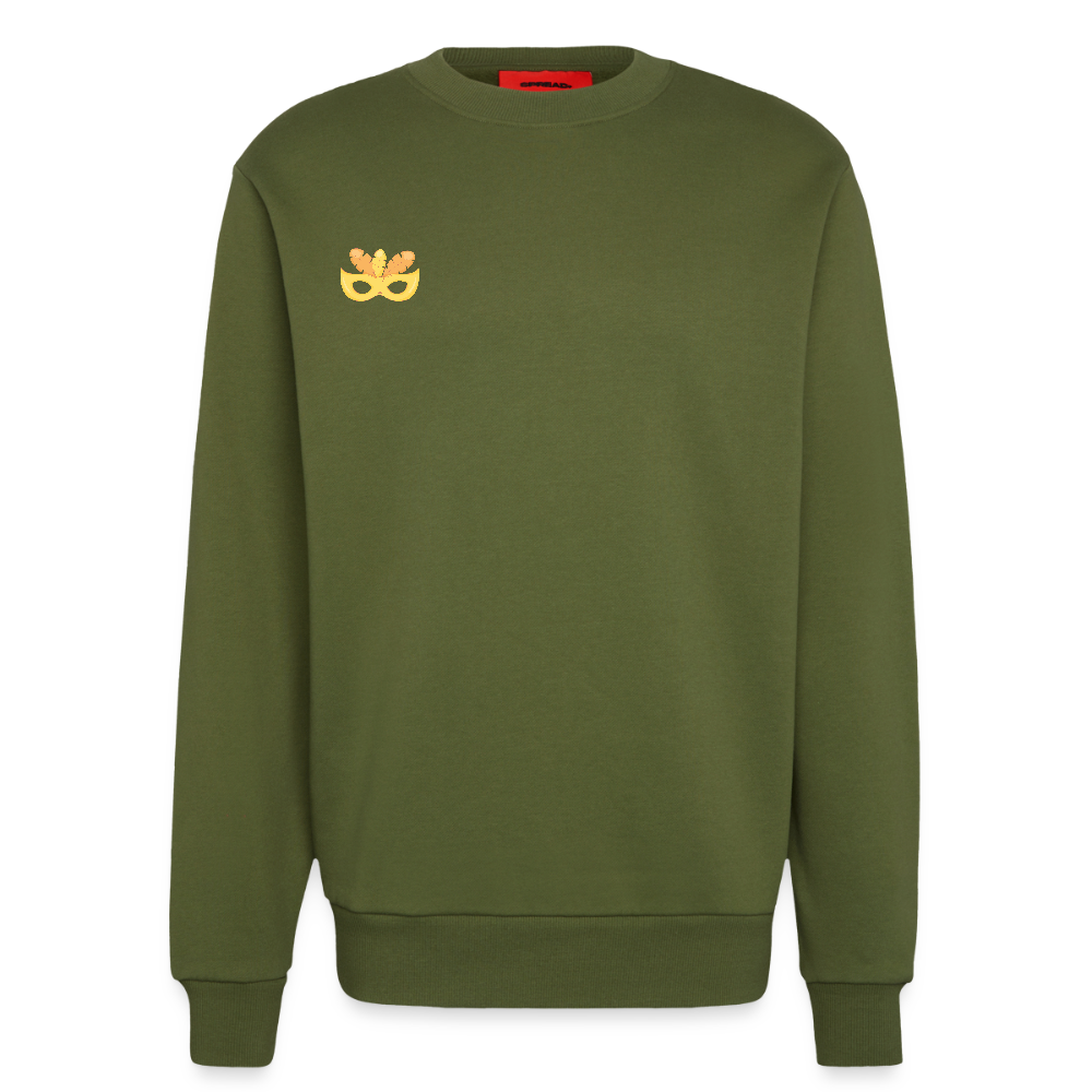 Organic Relaxed Crew Neck Made in EU - MOSS GREEN