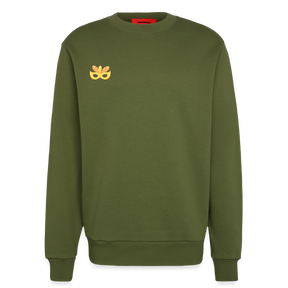 Organic Relaxed Crew Neck Made in EU - MOSS GREEN