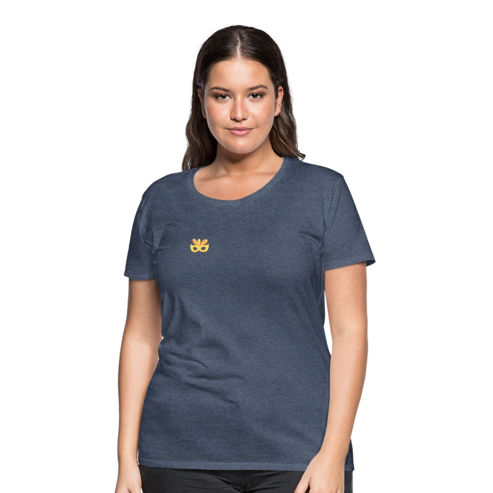 Frauen "feel the beat" T-Shirt - Blau meliert