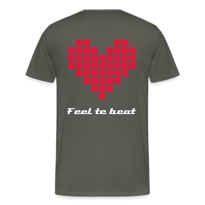 Männer "Feel the beat" T-Shirt - Asphalt