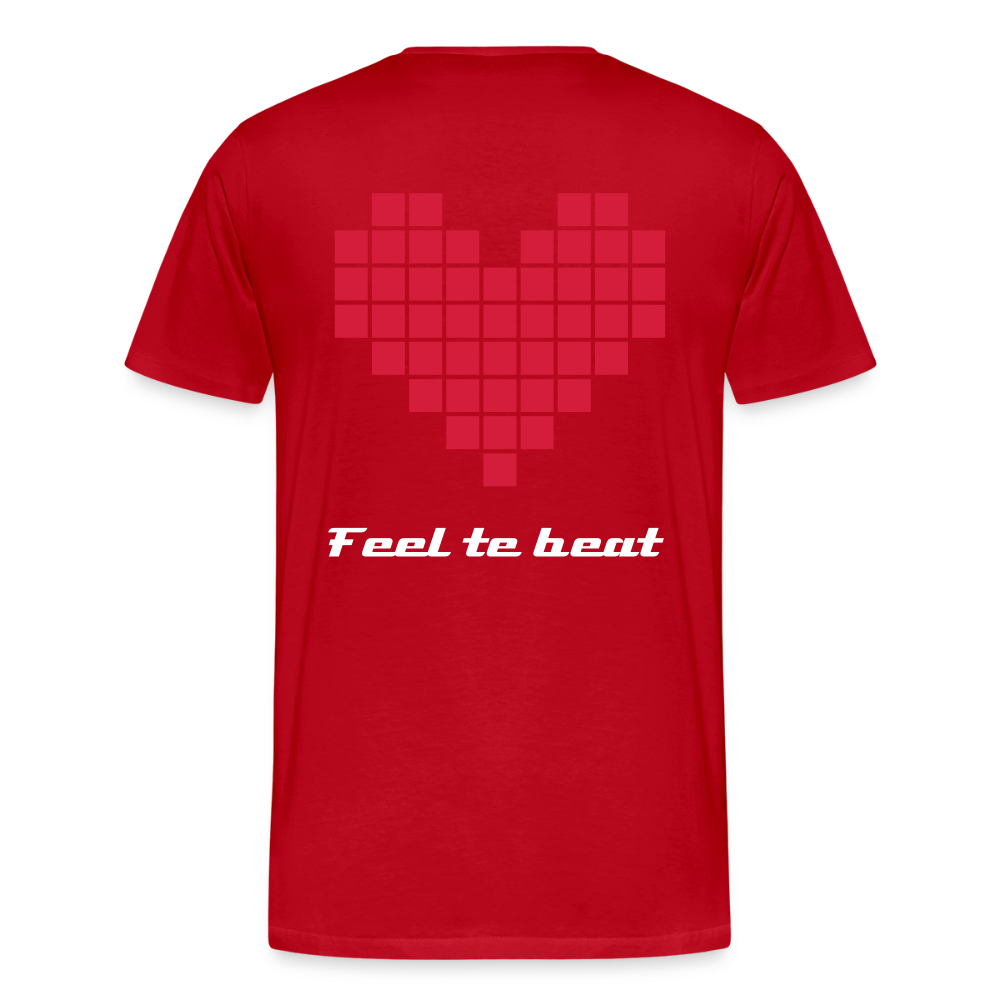 Männer "Feel the beat" T-Shirt - Rot