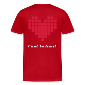 Männer "Feel the beat" T-Shirt - Rot