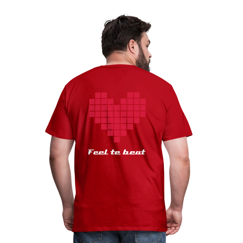 Männer "Feel the beat" T-Shirt - Rot