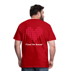 Männer "Feel the beat" T-Shirt - Rot