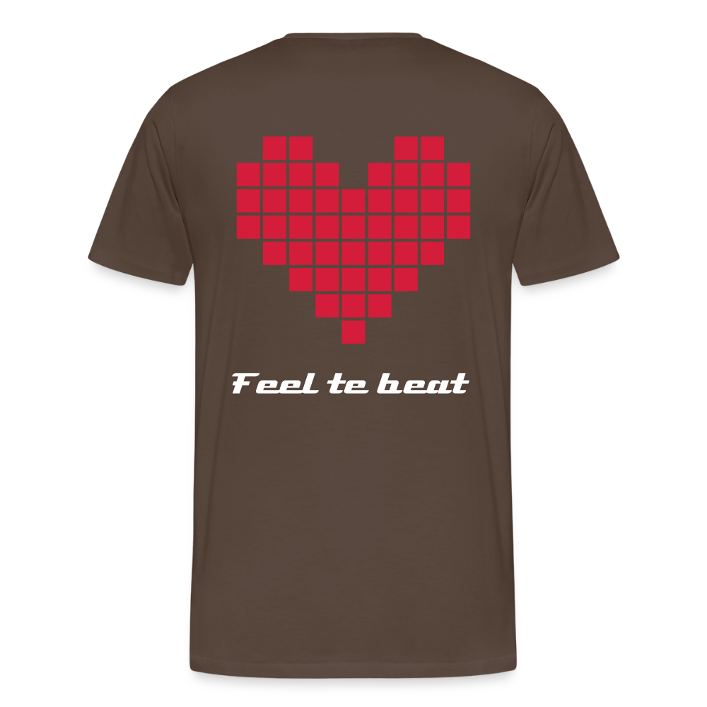 Männer "Feel the beat" T-Shirt - Edelbraun