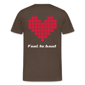 Männer "Feel the beat" T-Shirt - Edelbraun