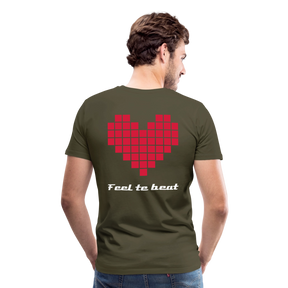 Männer "Feel the beat" T-Shirt - Khaki