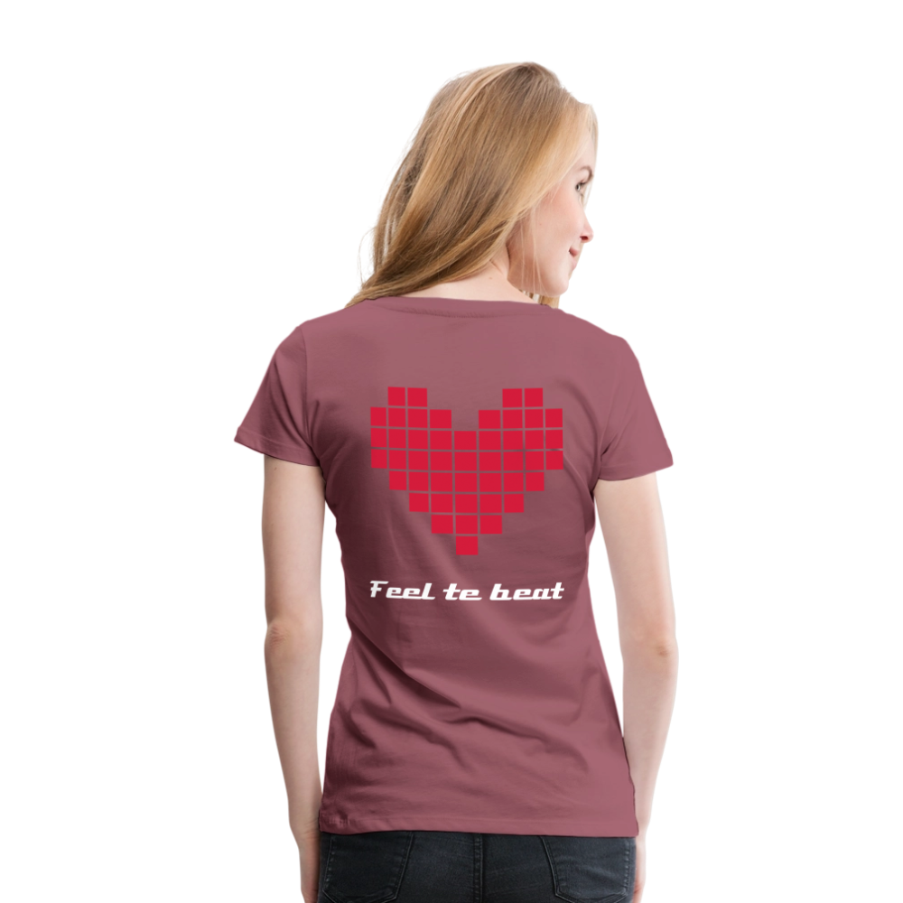 Frauen "feel the beat" T-Shirt - Malve