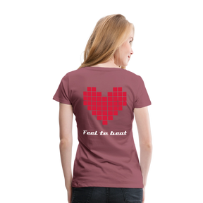 Frauen "feel the beat" T-Shirt - Malve