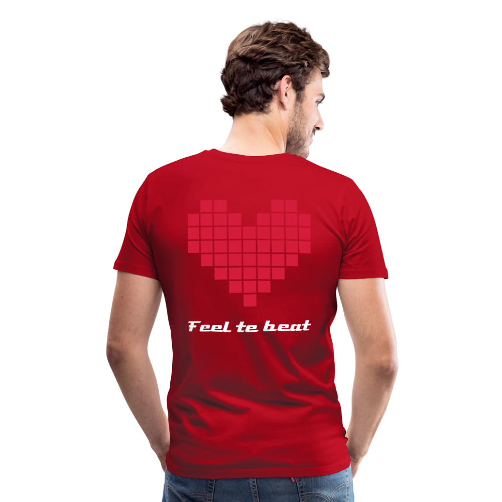 Männer "Feel the beat" T-Shirt - Rot