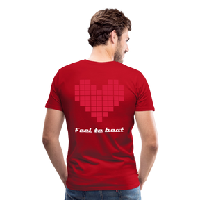 Männer "Feel the beat" T-Shirt - Rot