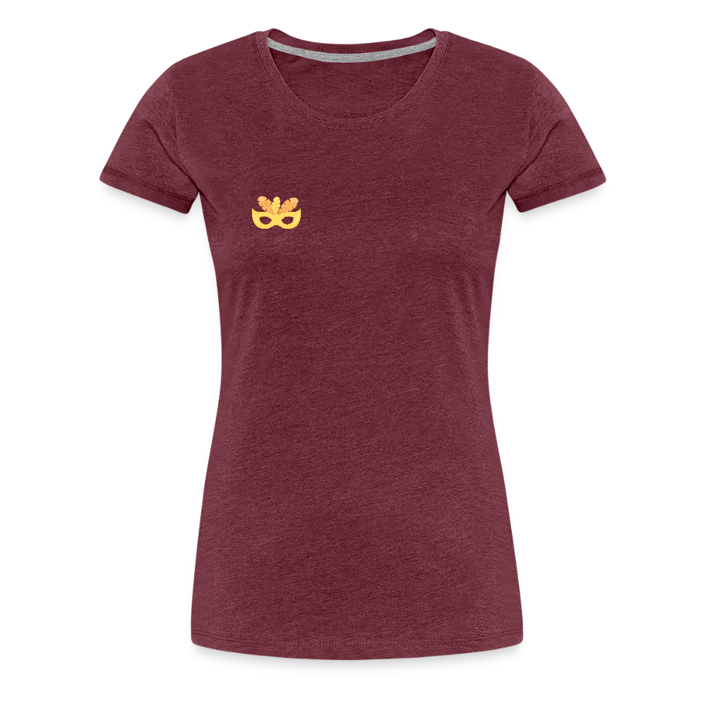 Frauen "feel the beat" T-Shirt - Bordeauxrot meliert