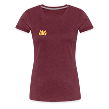 Frauen "feel the beat" T-Shirt - Bordeauxrot meliert