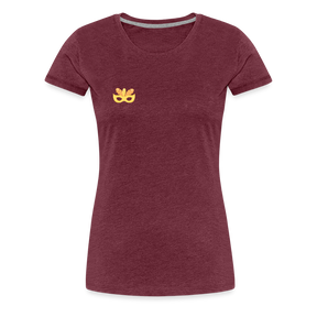 Frauen "feel the beat" T-Shirt - Bordeauxrot meliert