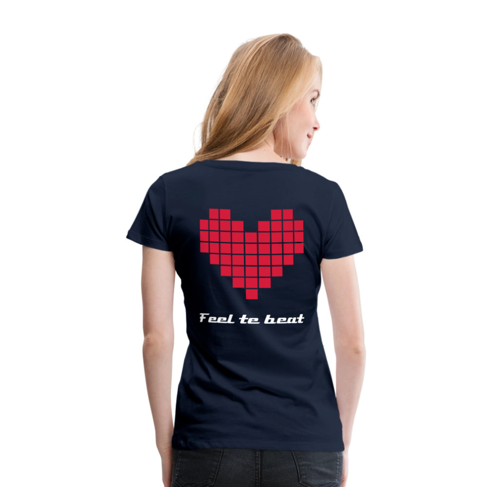 Frauen "feel the beat" T-Shirt - Navy