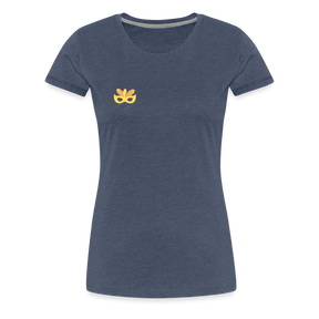 Frauen "feel the beat" T-Shirt - Blau meliert