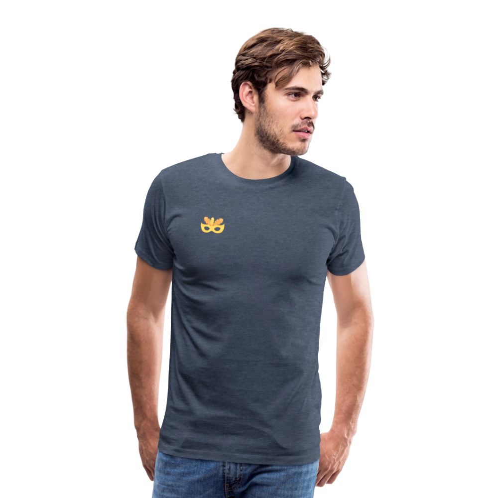 Männer "Feel the beat" T-Shirt - Blau meliert