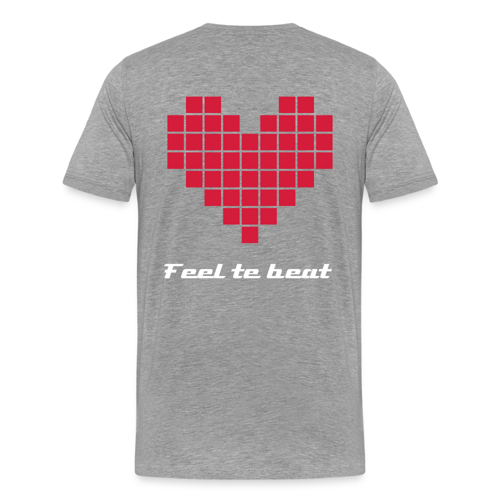 Männer "Feel the beat" T-Shirt - Grau meliert