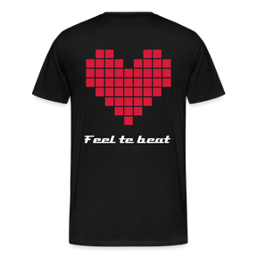 Männer "Feel the beat" T-Shirt - Schwarz