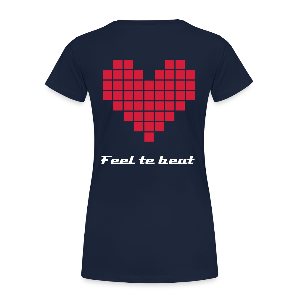 Frauen "feel the beat" T-Shirt - Navy