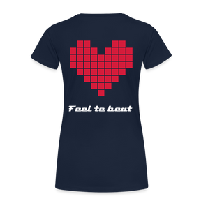 Frauen "feel the beat" T-Shirt - Navy