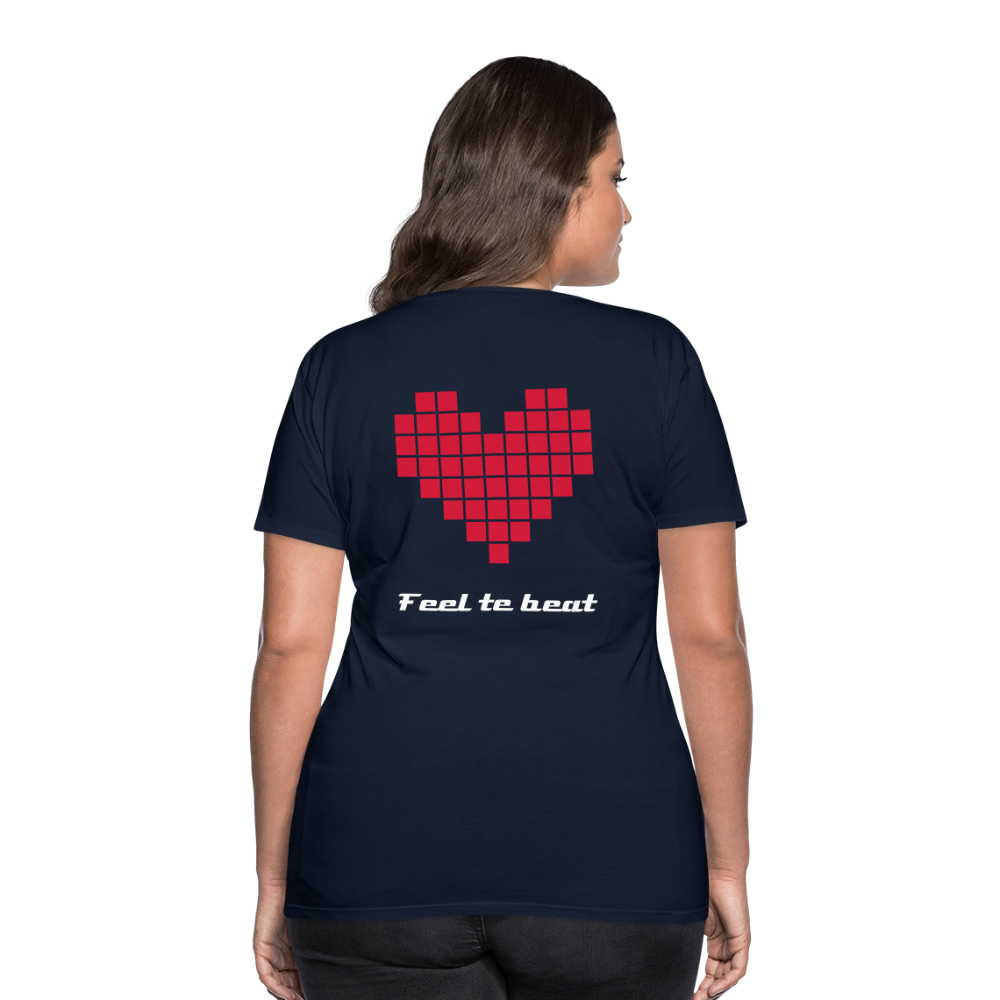 Frauen "feel the beat" T-Shirt - Navy