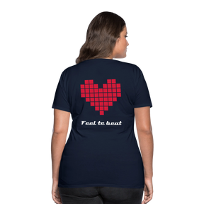 Frauen "feel the beat" T-Shirt - Navy