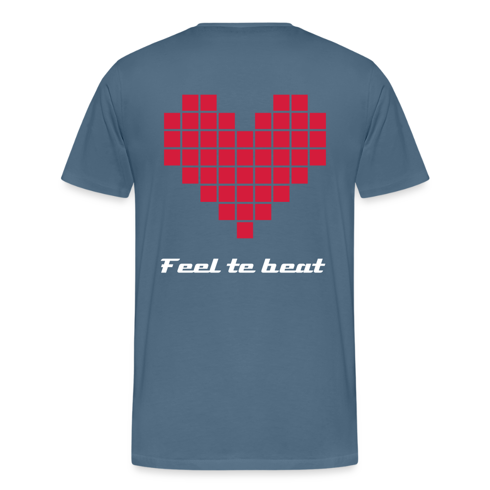 Männer "Feel the beat" T-Shirt - Blaugrau