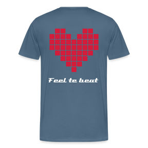 Männer "Feel the beat" T-Shirt - Blaugrau