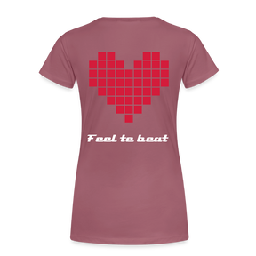 Frauen "feel the beat" T-Shirt - Malve