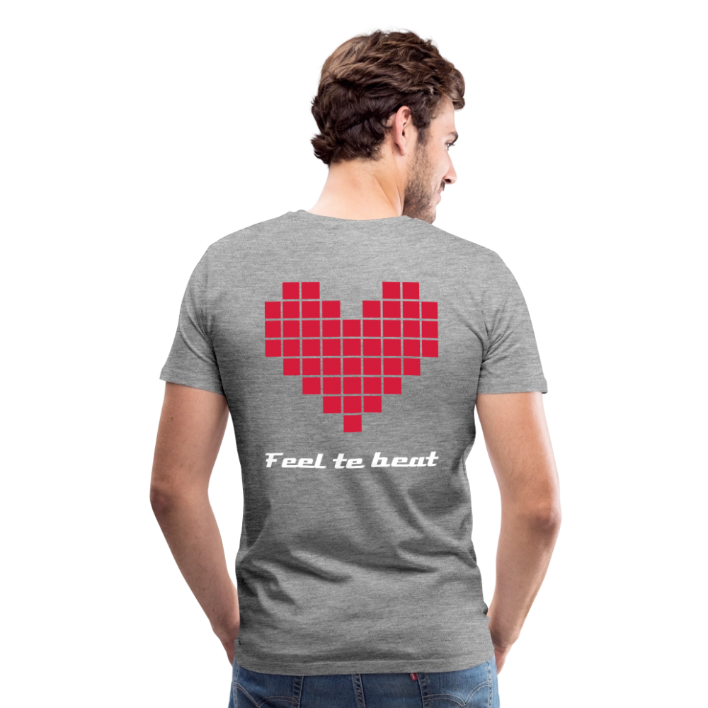 Männer "Feel the beat" T-Shirt - Grau meliert