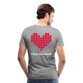 Männer "Feel the beat" T-Shirt - Grau meliert